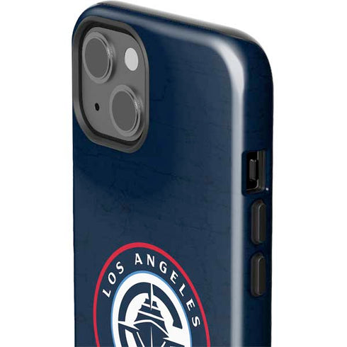 NBA Los Angeles Clippers Distressed Blue iPhone 15 Impact Case